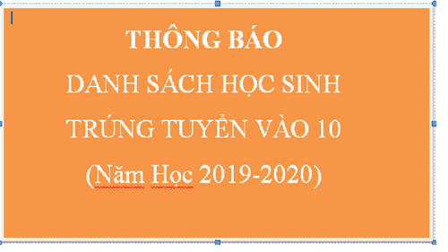 Danh sách học sinh lớp 10 năm học 2019-2020